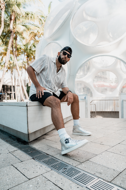 Fuego High Top Dance Sneaker Silver High Top Fuego Shoes In Canada