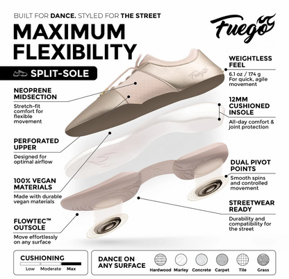 Champagne Split Sole | Fuego Shoes